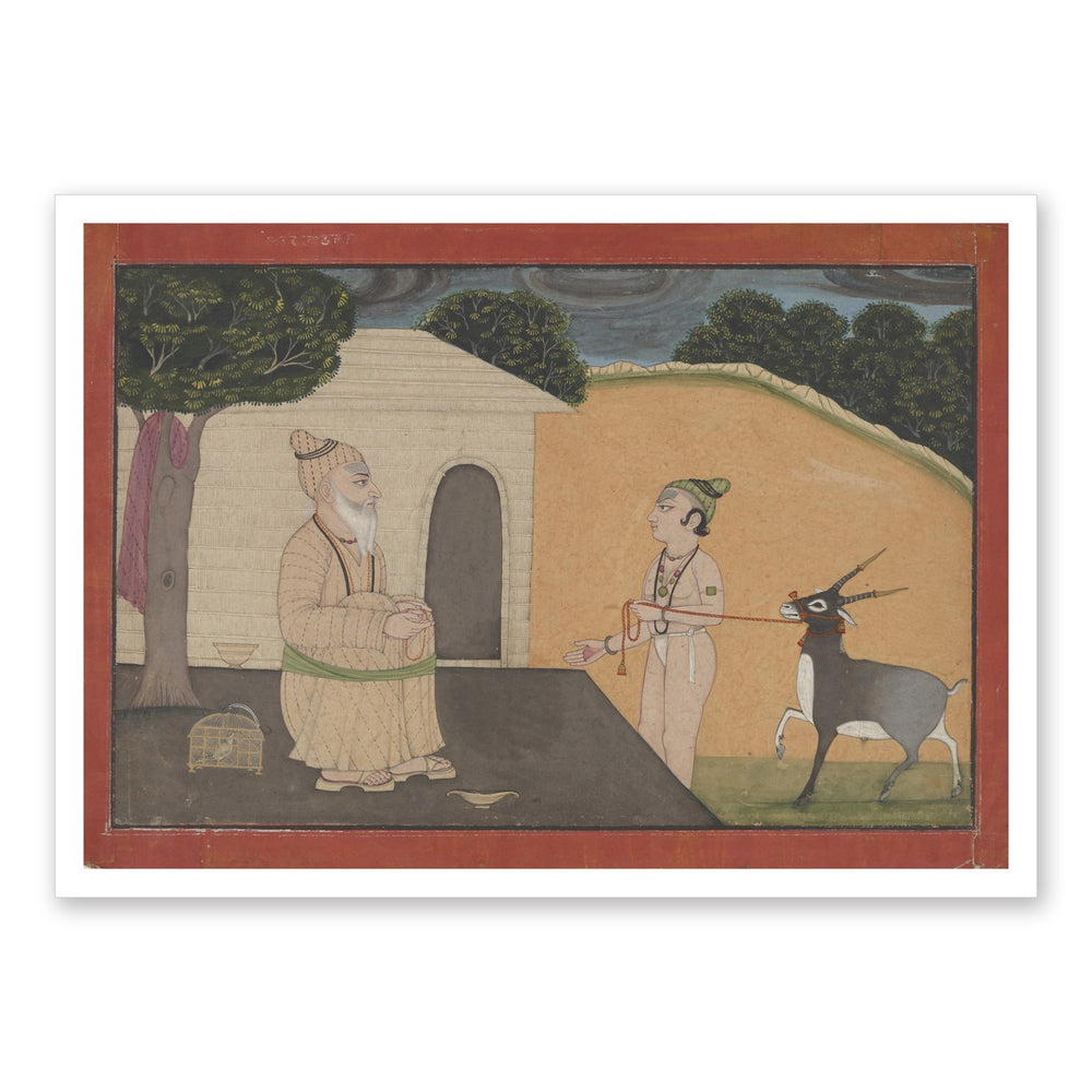 Guru and Disciple | Restored Mughal Wall Art — view 7