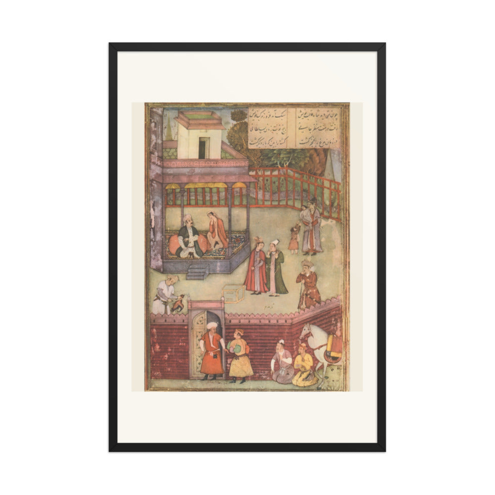 The Green Pavilion — Khamsa (Hasht Bihisht) Folio | Restored Mughal Wall Art — view 8