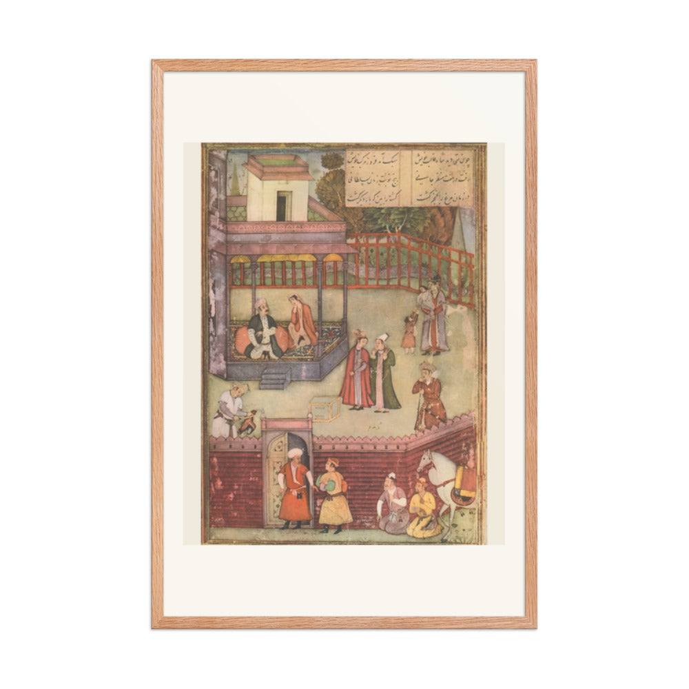 The Green Pavilion — Khamsa (Hasht Bihisht) Folio | Restored Mughal Wall Art — view 9