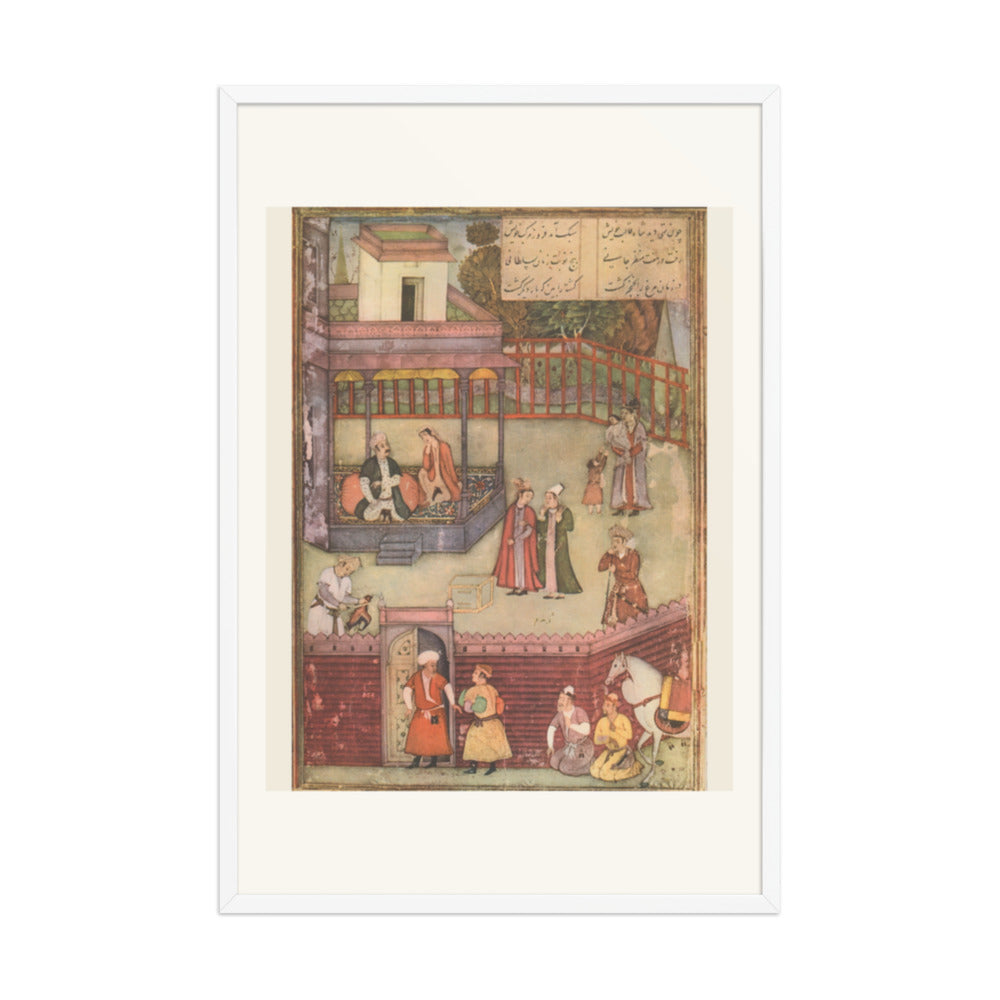 The Green Pavilion — Khamsa (Hasht Bihisht) Folio | Restored Mughal Wall Art — view 10