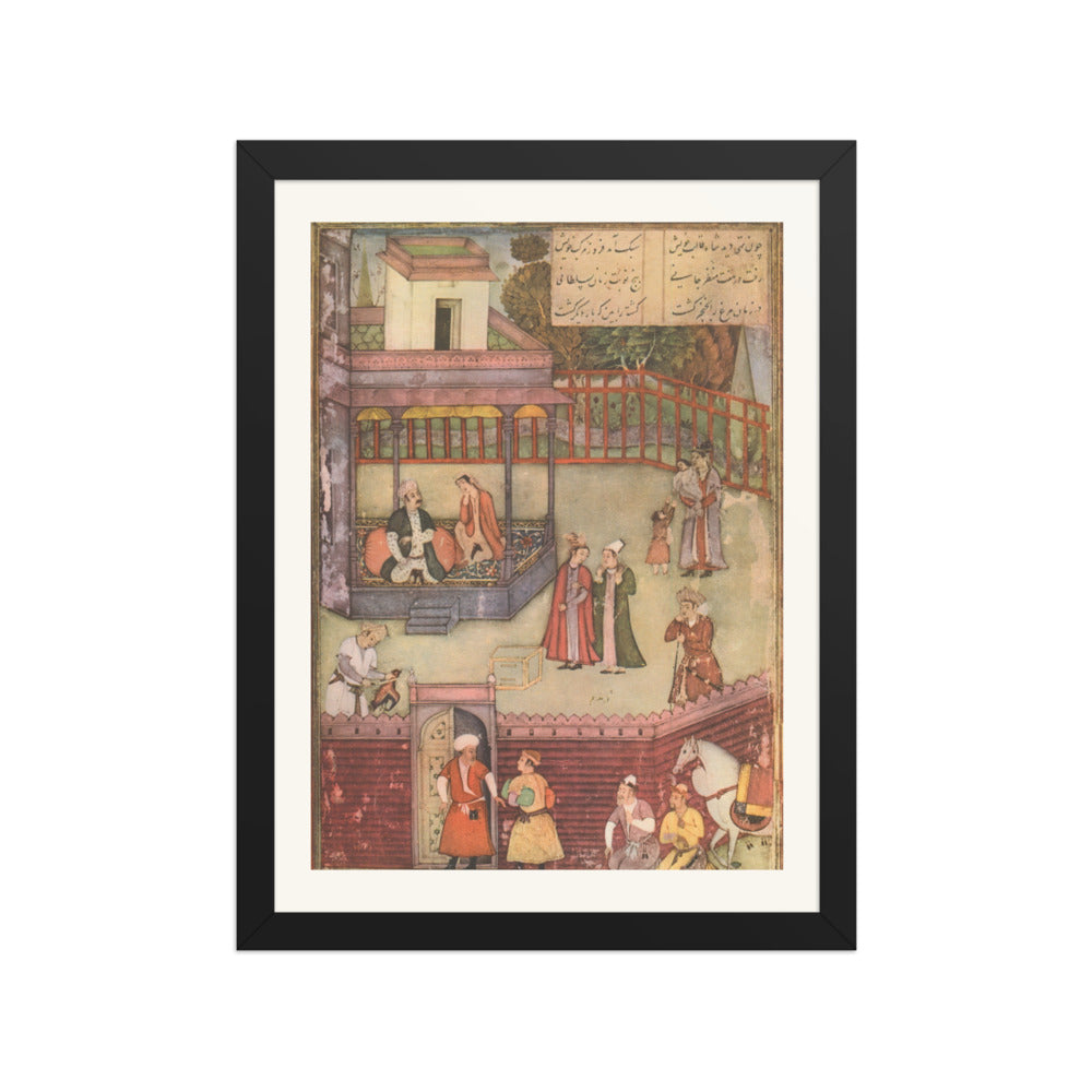 The Green Pavilion — Khamsa (Hasht Bihisht) Folio | Restored Mughal Wall Art — view 2