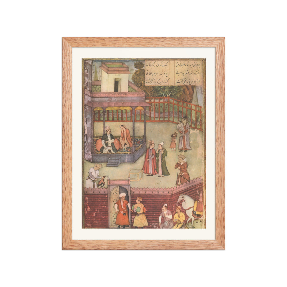 The Green Pavilion — Khamsa (Hasht Bihisht) Folio | Restored Mughal Wall Art — view 4