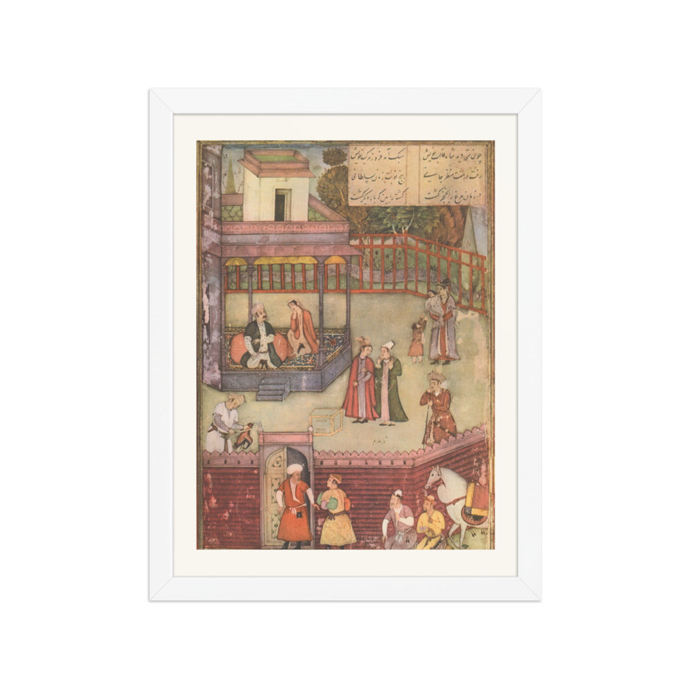 The Green Pavilion — Khamsa (Hasht Bihisht) Folio | Restored Mughal Wall Art — view 6