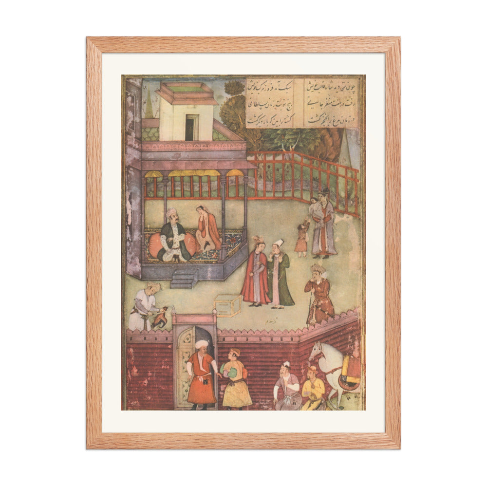 The Green Pavilion — Khamsa (Hasht Bihisht) Folio | Restored Mughal Wall Art — view 3