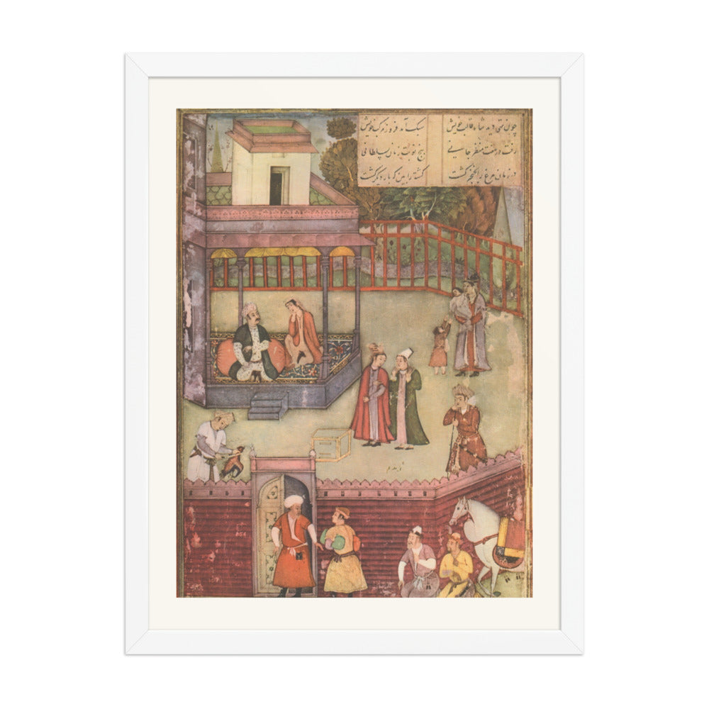The Green Pavilion — Khamsa (Hasht Bihisht) Folio | Restored Mughal Wall Art — view 5