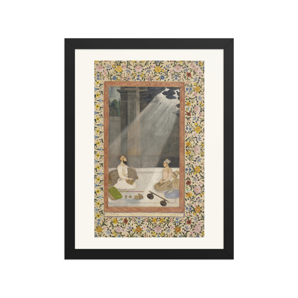 Emperor Aurangzeb in a Shaft of Light by Hunhar | Restored Mughal Wall Art — view 2