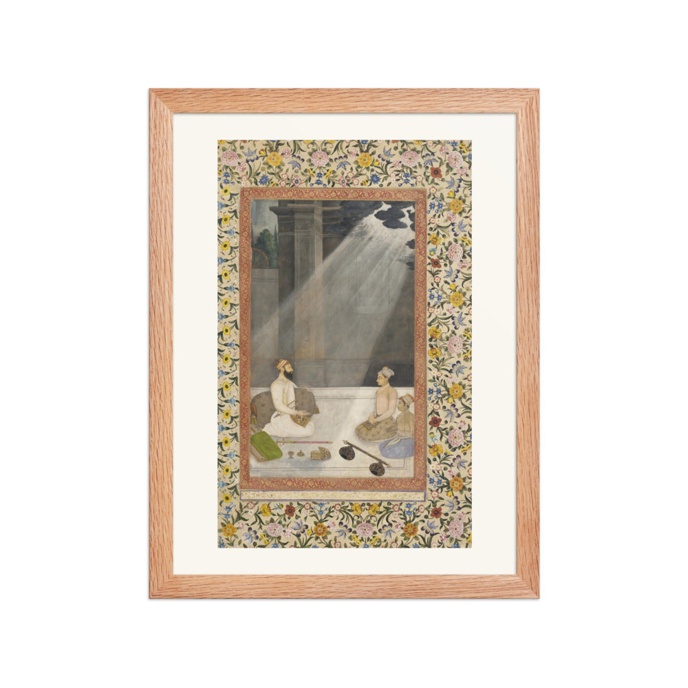 Emperor Aurangzeb in a Shaft of Light by Hunhar | Restored Mughal Wall Art — view 4