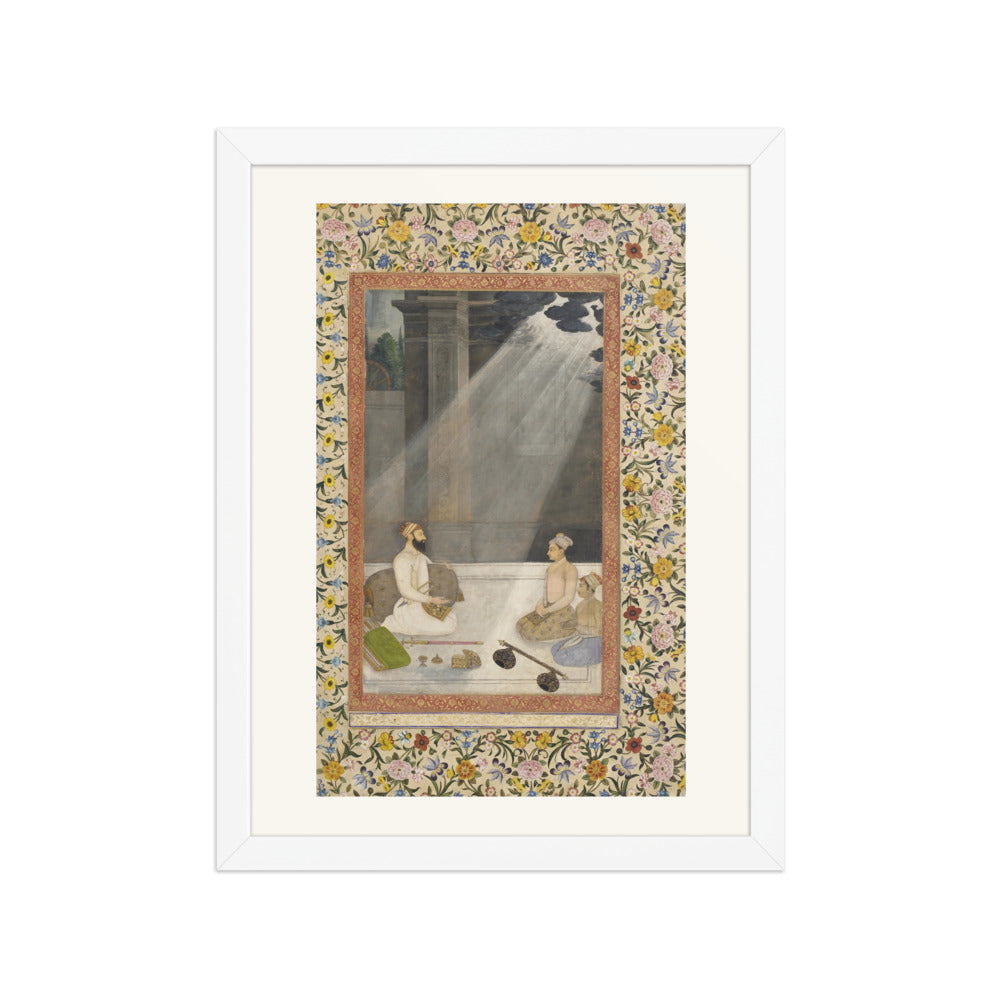 Emperor Aurangzeb in a Shaft of Light by Hunhar | Restored Mughal Wall Art — view 6