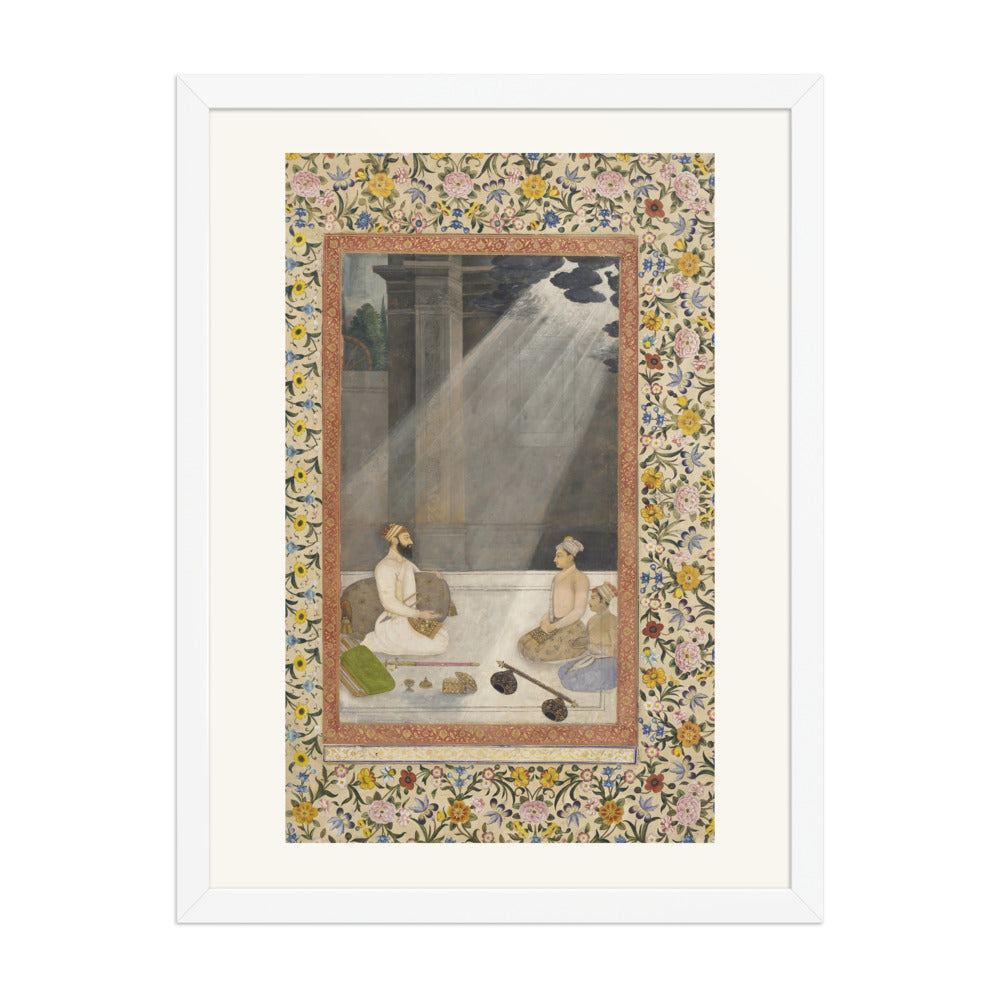 Emperor Aurangzeb in a Shaft of Light by Hunhar | Restored Mughal Wall Art — view 5