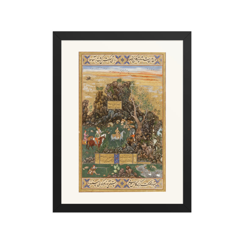 A Mughal Hunting Scene by Abd as-Samad and Muhammad Sharif, 1591 | Restored Mughal Wall Art