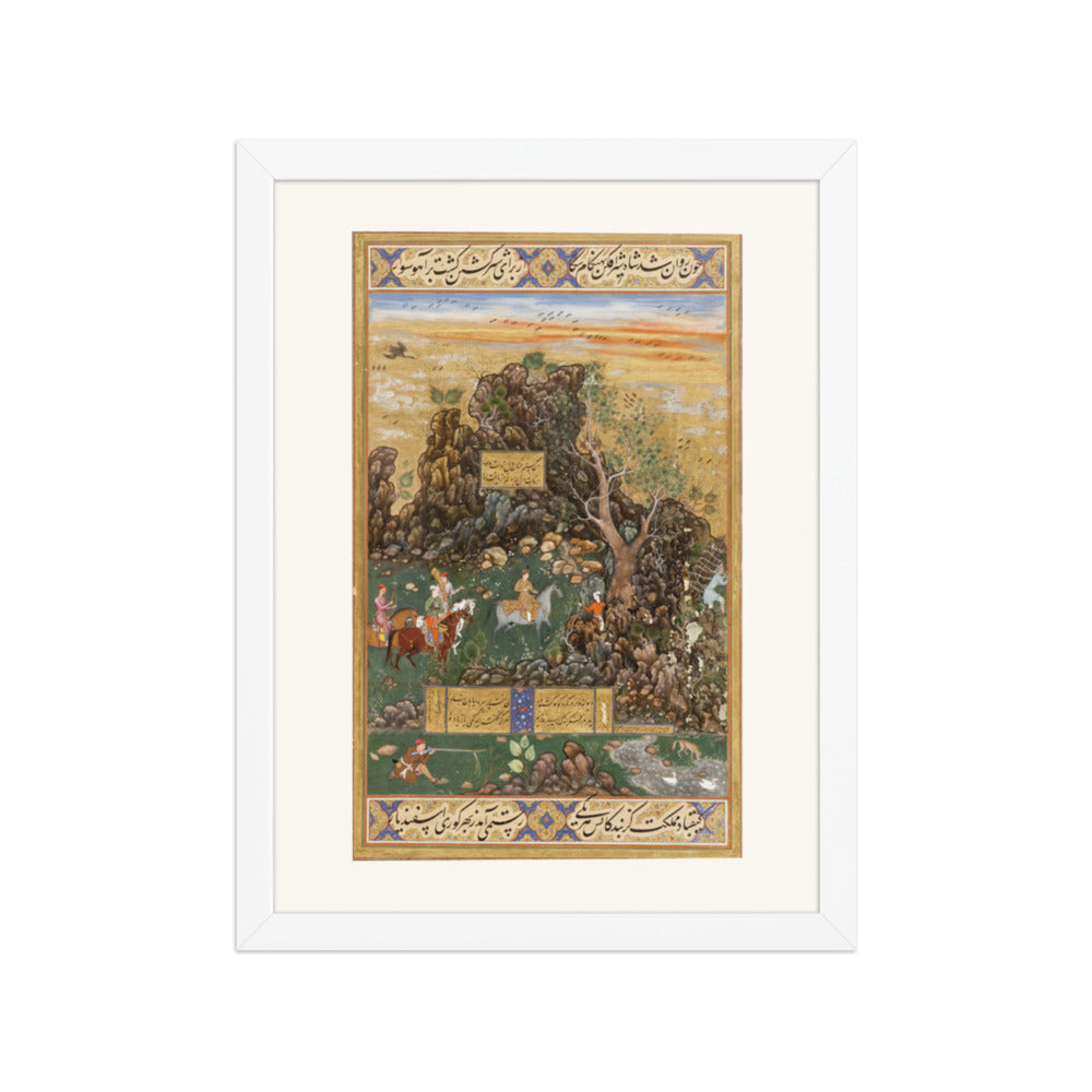 A Mughal Hunting Scene by Abd as-Samad and Muhammad Sharif, 1591 | Restored Mughal Wall Art — view 3