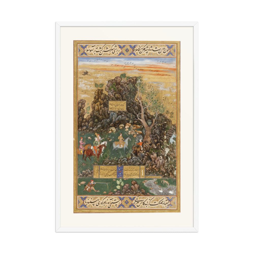 A Mughal Hunting Scene by Abd as-Samad and Muhammad Sharif, 1591 | Restored Mughal Wall Art — view 9
