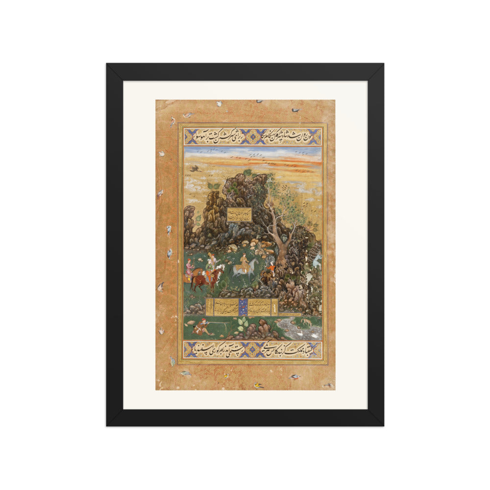 A Mughal Hunting Scene by Abd as-Samad and Muhammad Sharif, 1591 | Restored Mughal Wall Art — view 2