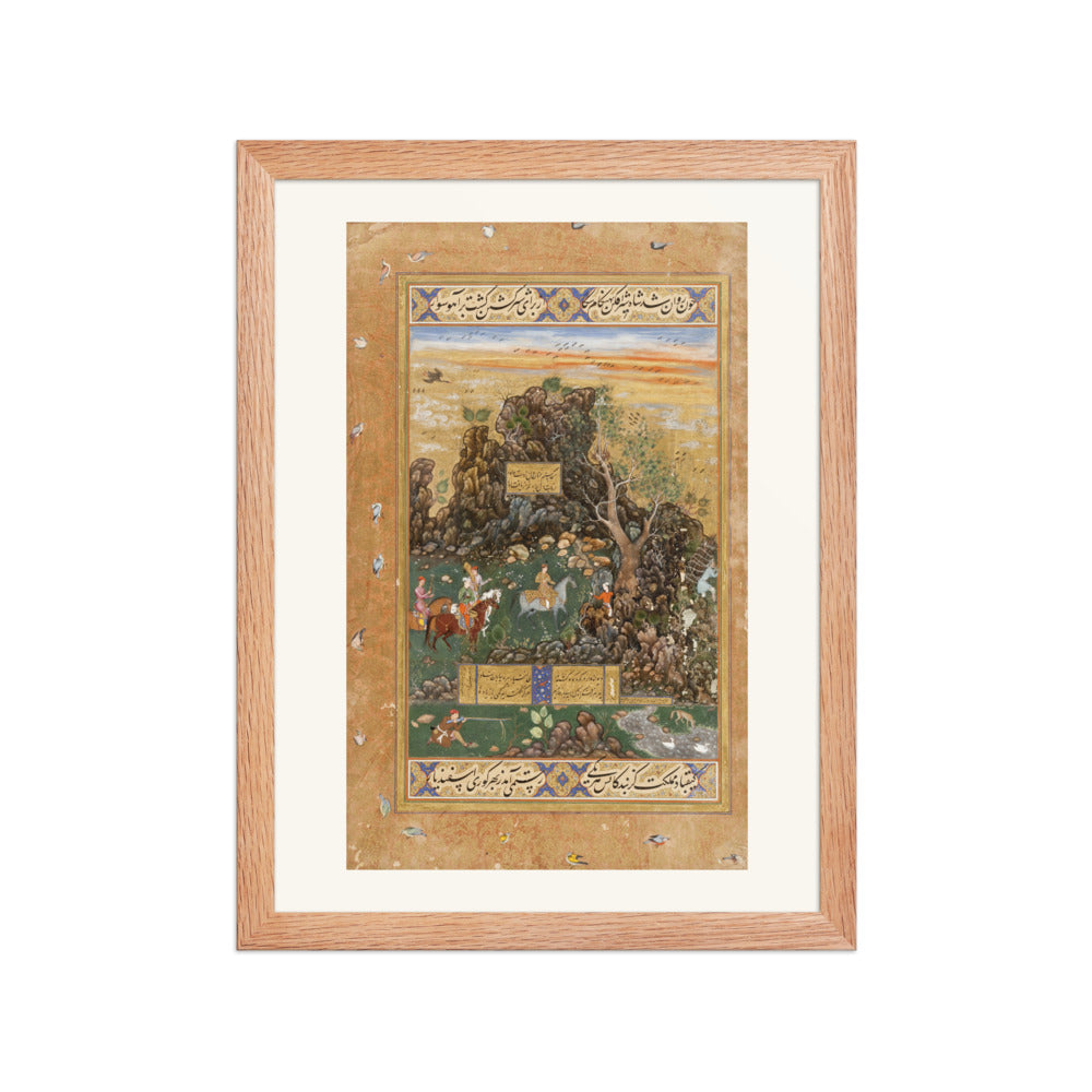A Mughal Hunting Scene by Abd as-Samad and Muhammad Sharif, 1591 | Restored Mughal Wall Art — view 4