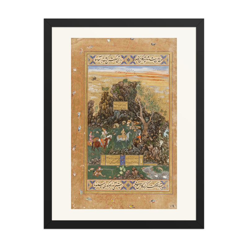 A Mughal Hunting Scene by Abd as-Samad and Muhammad Sharif, 1591 | Restored Mughal Wall Art