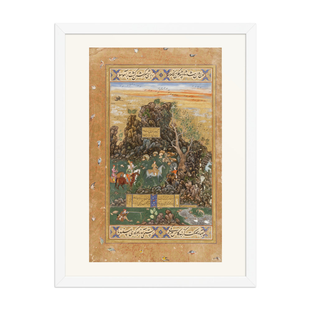 A Mughal Hunting Scene by Abd as-Samad and Muhammad Sharif, 1591 | Restored Mughal Wall Art — view 5