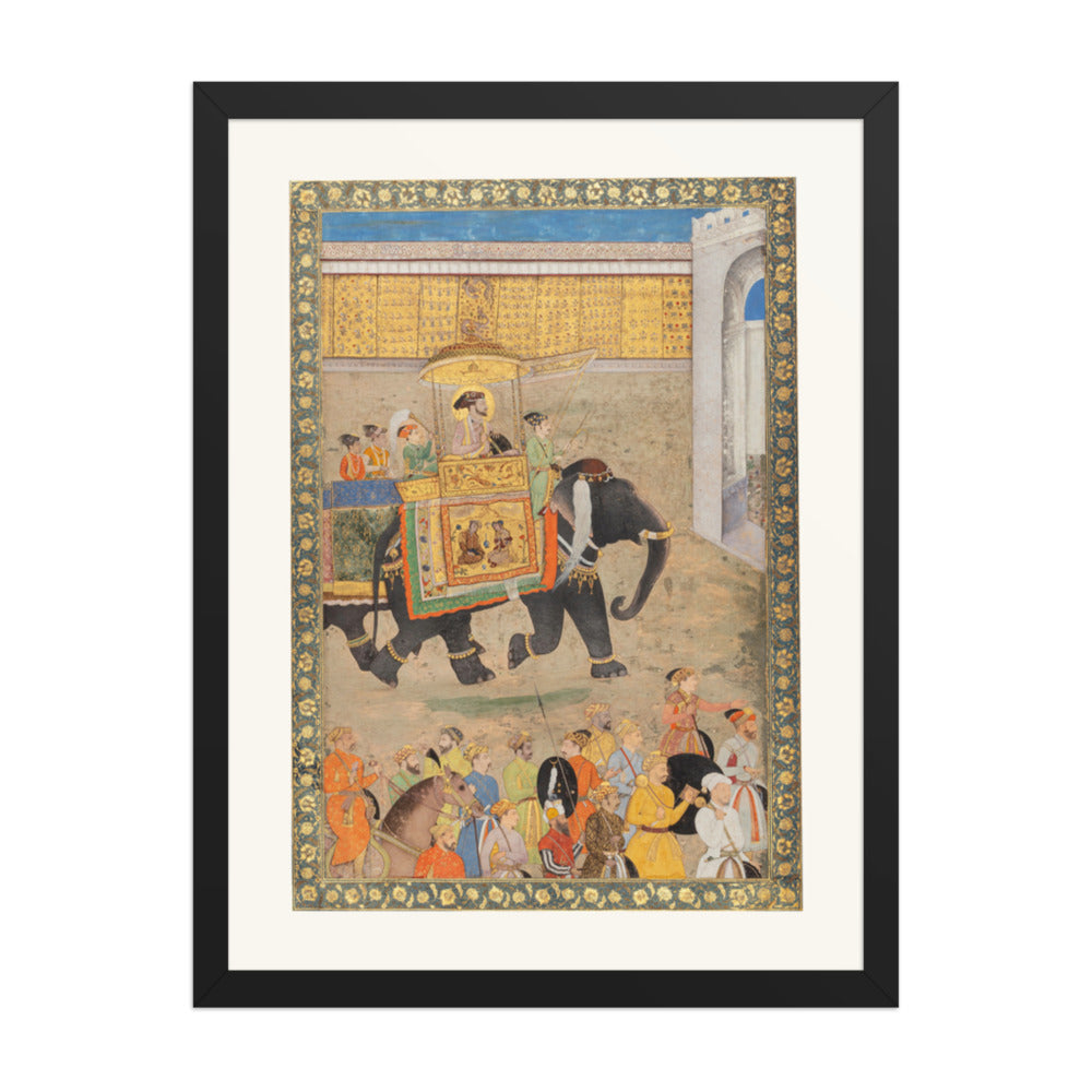 Shah Jahan Entering His Palace at Burhanpur — Padshahnama Folio | Restored Mughal Wall Art — view 4