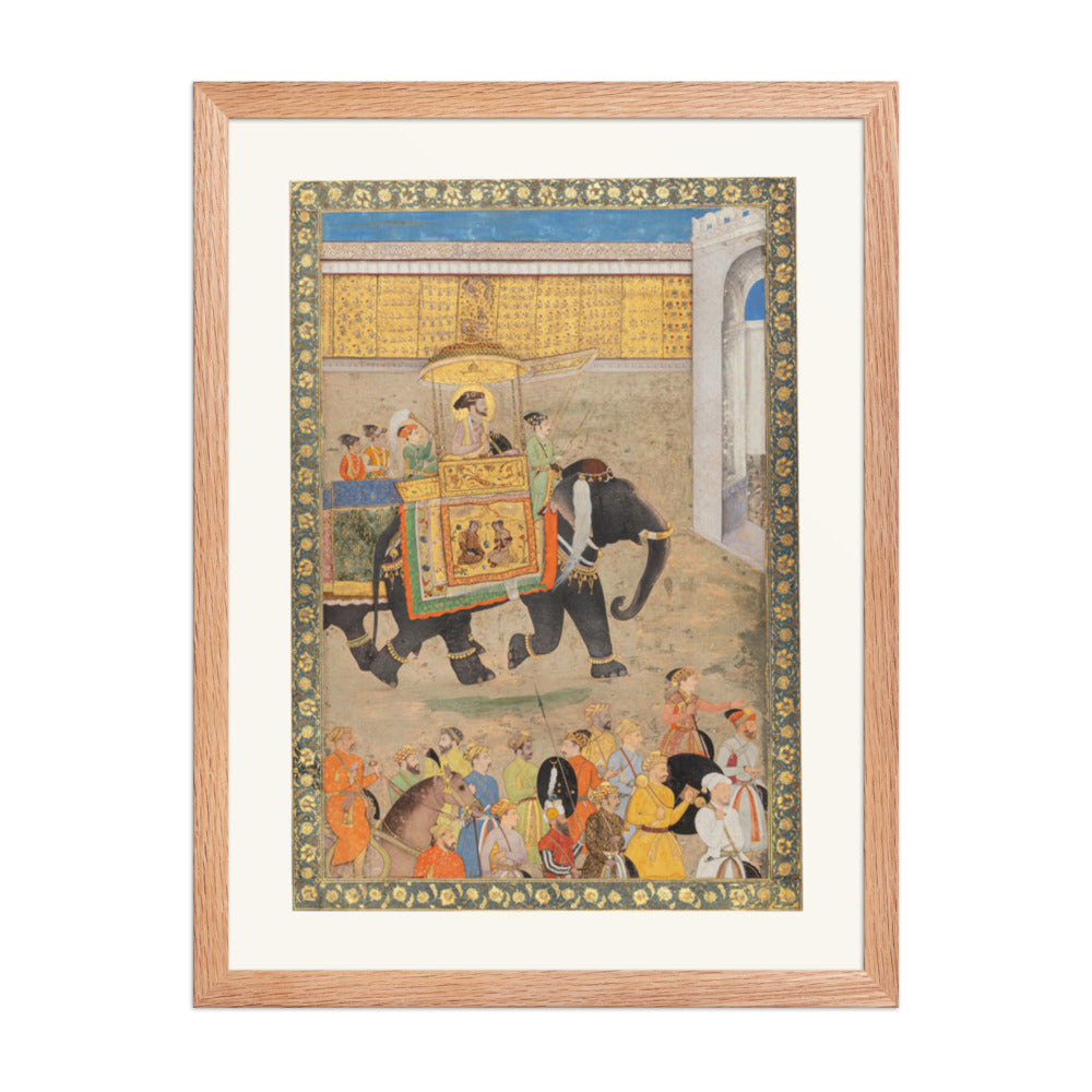 Shah Jahan Entering His Palace at Burhanpur — Padshahnama Folio | Restored Mughal Wall Art — view 5