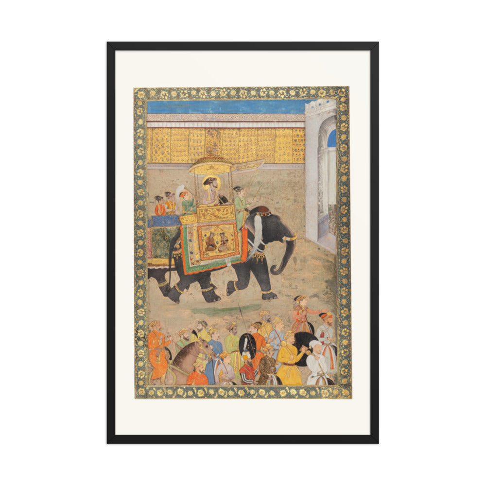 Shah Jahan Entering His Palace at Burhanpur — Padshahnama Folio | Restored Mughal Wall Art — view 7