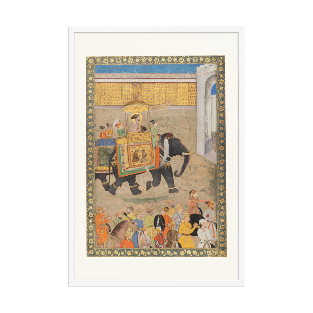 Shah Jahan Entering His Palace at Burhanpur — Padshahnama Folio | Restored Mughal Wall Art — view 9