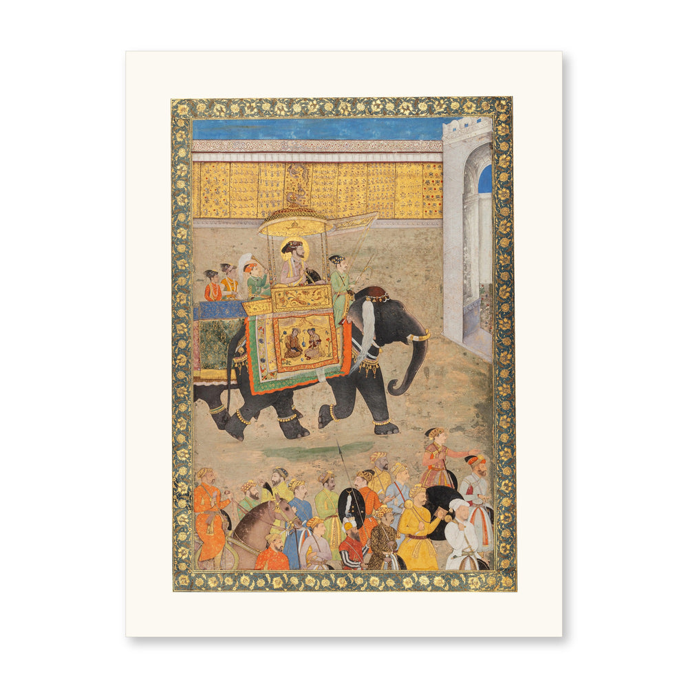 Shah Jahan Entering His Palace at Burhanpur — Padshahnama Folio | Restored Mughal Wall Art — view 10