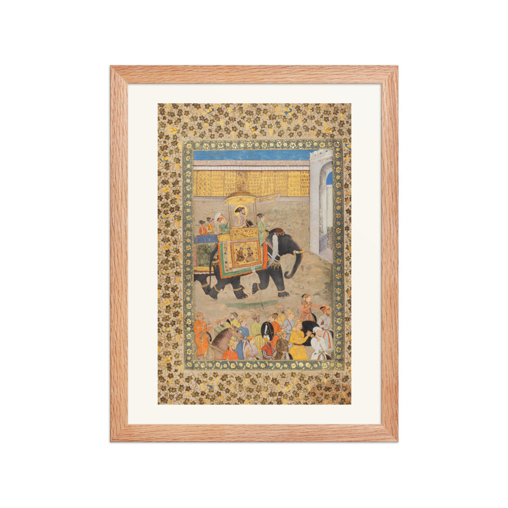 Shah Jahan Entering His Palace at Burhanpur — Padshahnama Folio | Restored Mughal Wall Art — view 4