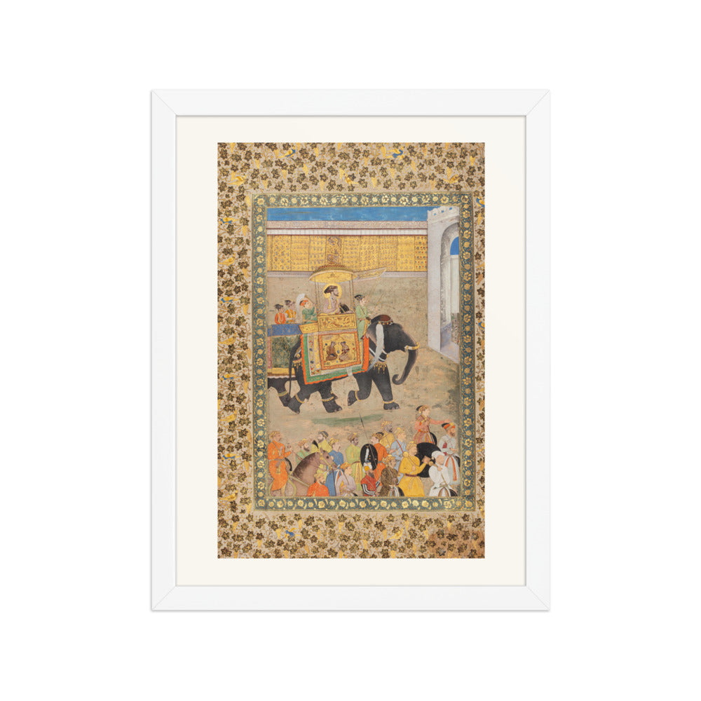 Shah Jahan Entering His Palace at Burhanpur — Padshahnama Folio | Restored Mughal Wall Art — view 6