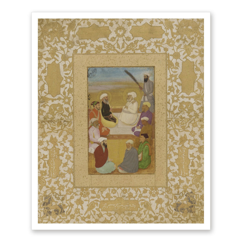 Dara Shikoh With Mian Mir and Mulla Shah | Restored Mughal Wall Art — view 7