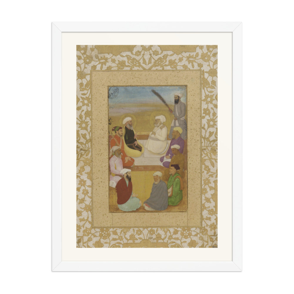Dara Shikoh With Mian Mir and Mulla Shah | Restored Mughal Wall Art — view 6