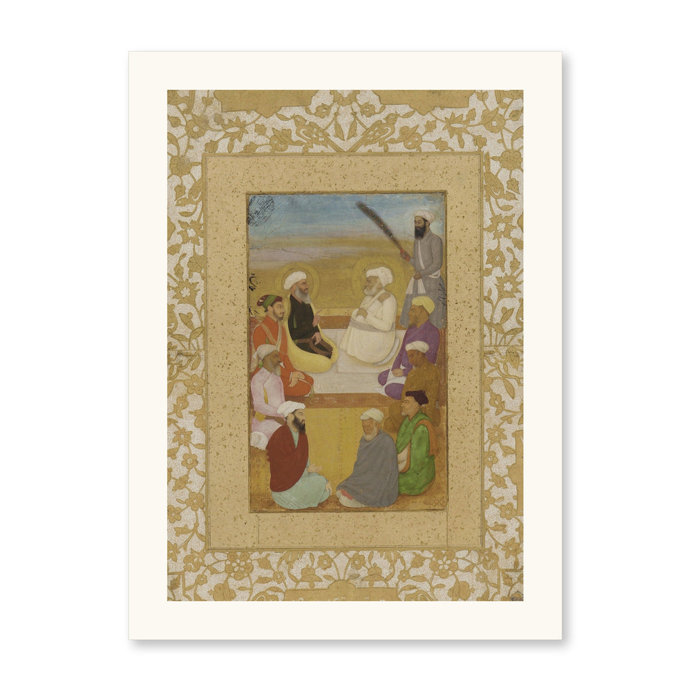 Dara Shikoh With Mian Mir and Mulla Shah | Restored Mughal Wall Art — view 7