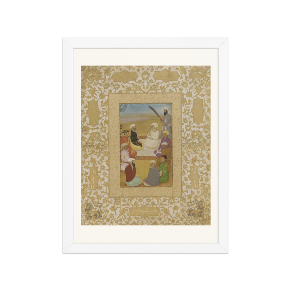 Dara Shikoh With Mian Mir and Mulla Shah | Restored Mughal Wall Art — view 6
