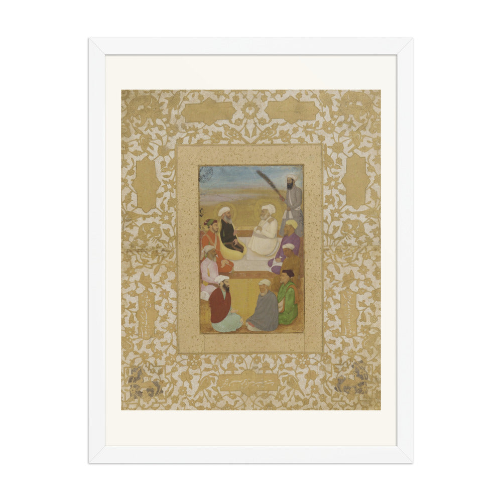 Dara Shikoh With Mian Mir and Mulla Shah | Restored Mughal Wall Art — view 5