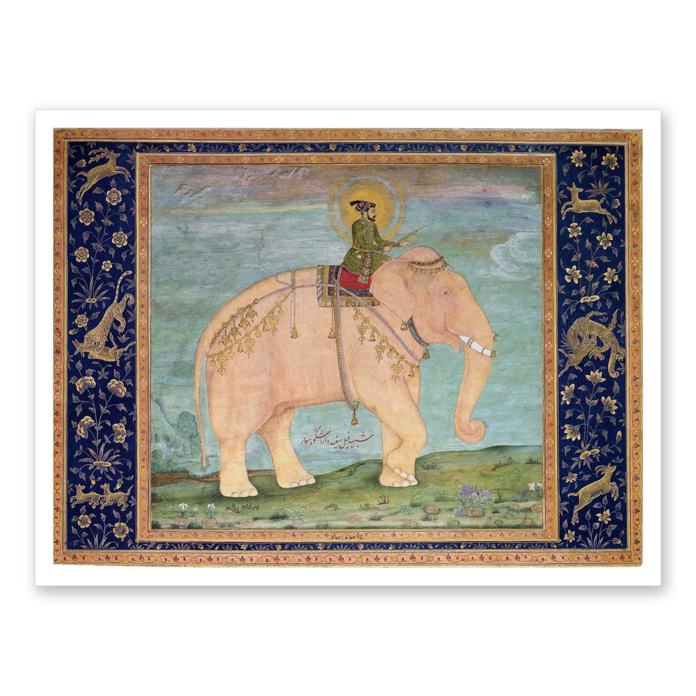Dara Shikoh on Elephantback | Restored Mughal Wall Art — view 7