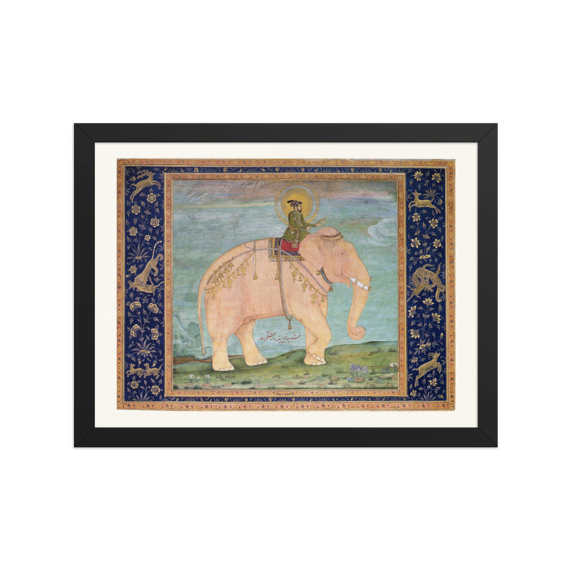Dara Shikoh on Elephantback | Restored Mughal Wall Art