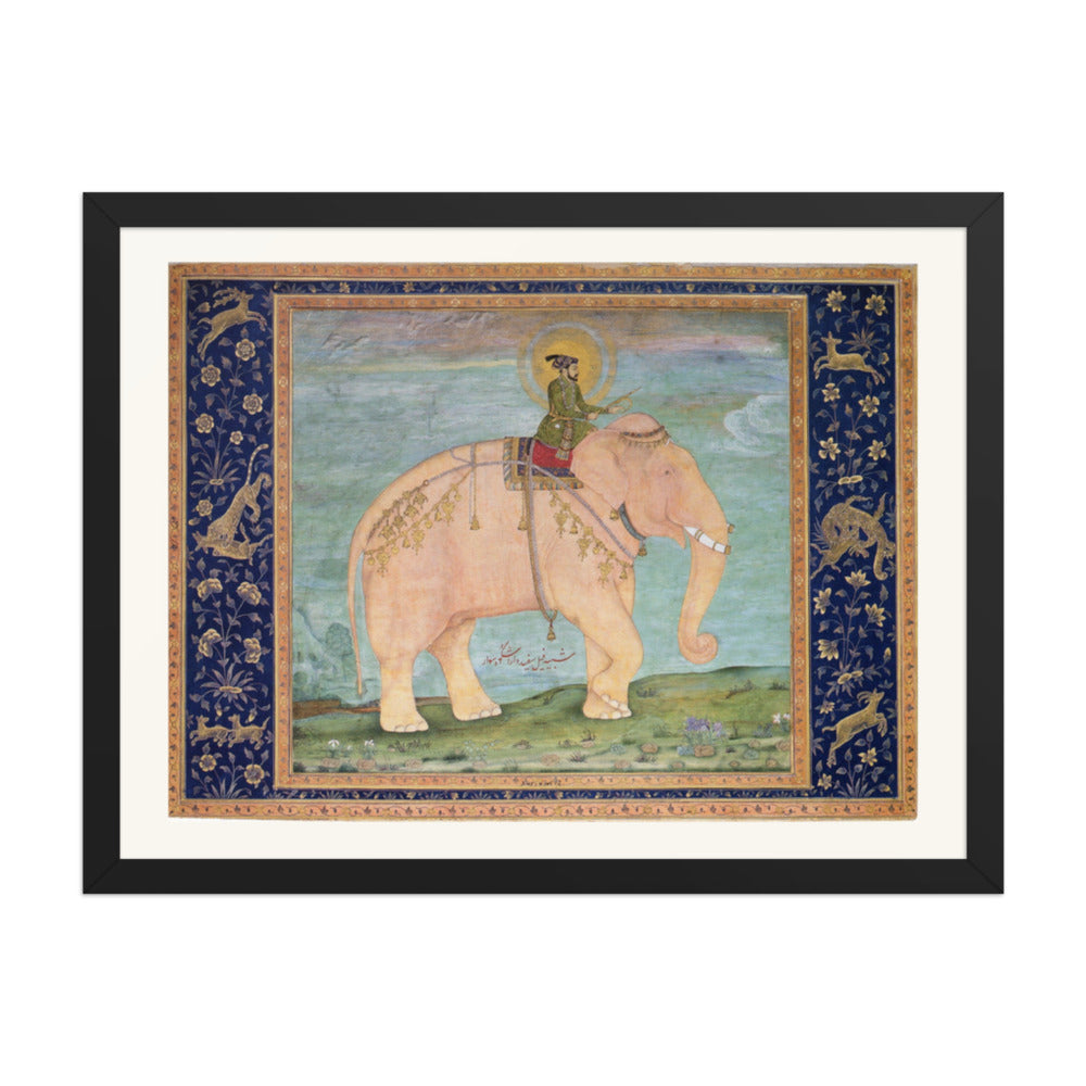Dara Shikoh on Elephantback | Restored Mughal Wall Art — view 4