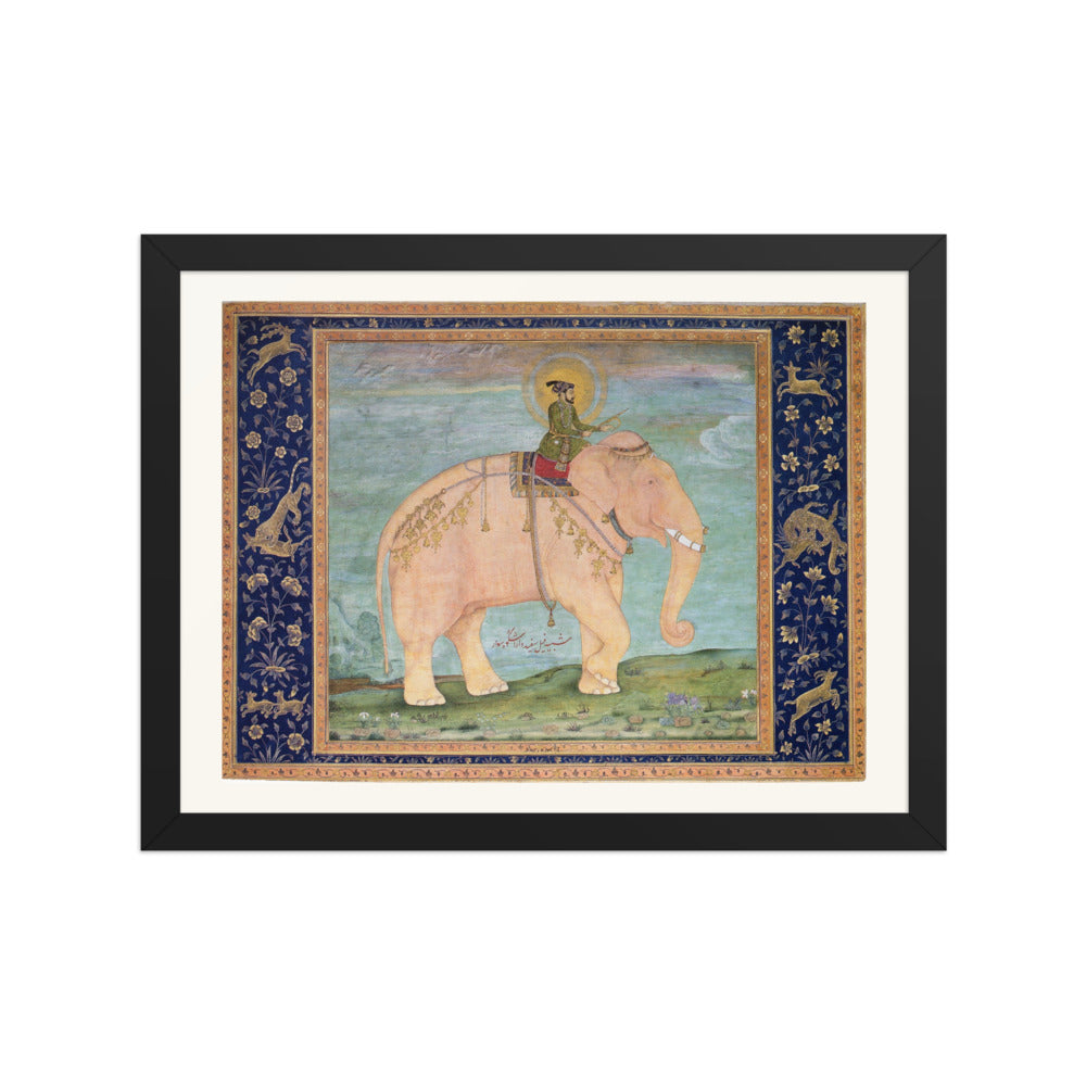 Dara Shikoh on Elephantback | Restored Mughal Wall Art — view 2