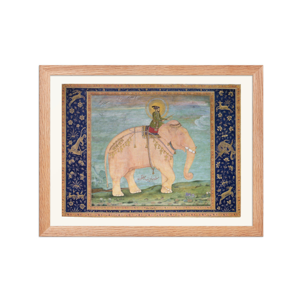 Dara Shikoh on Elephantback | Restored Mughal Wall Art — view 4