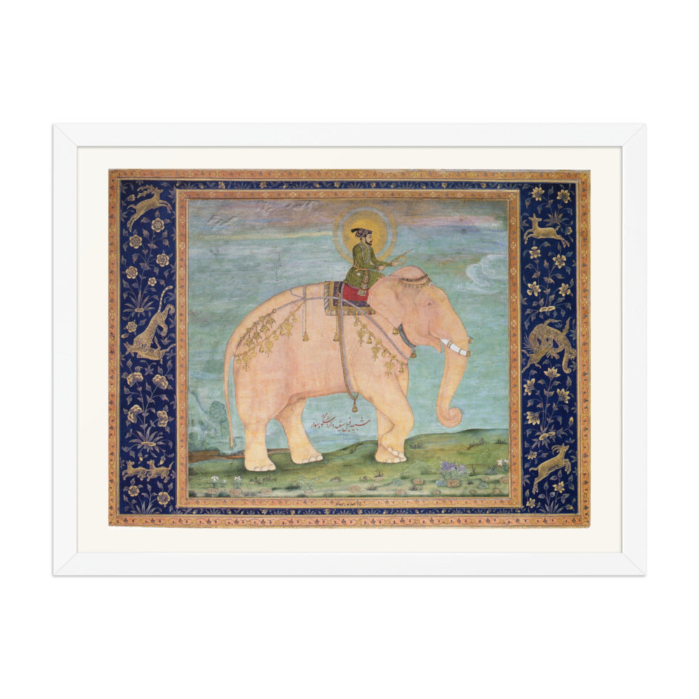 Dara Shikoh on Elephantback | Restored Mughal Wall Art — view 5