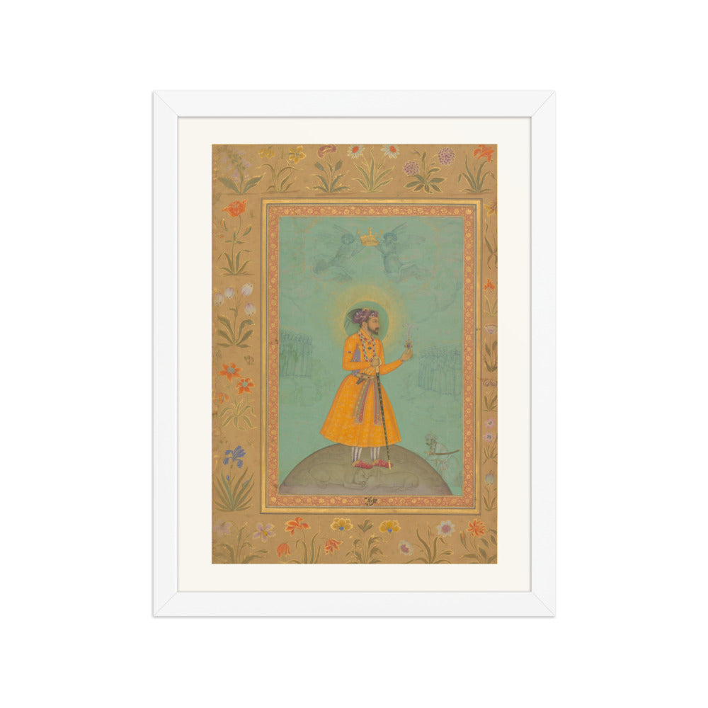 Jujhar Singh Bundela Kneels in Submission to Shah Jahan | Restored Mughal Wall Art — view 6