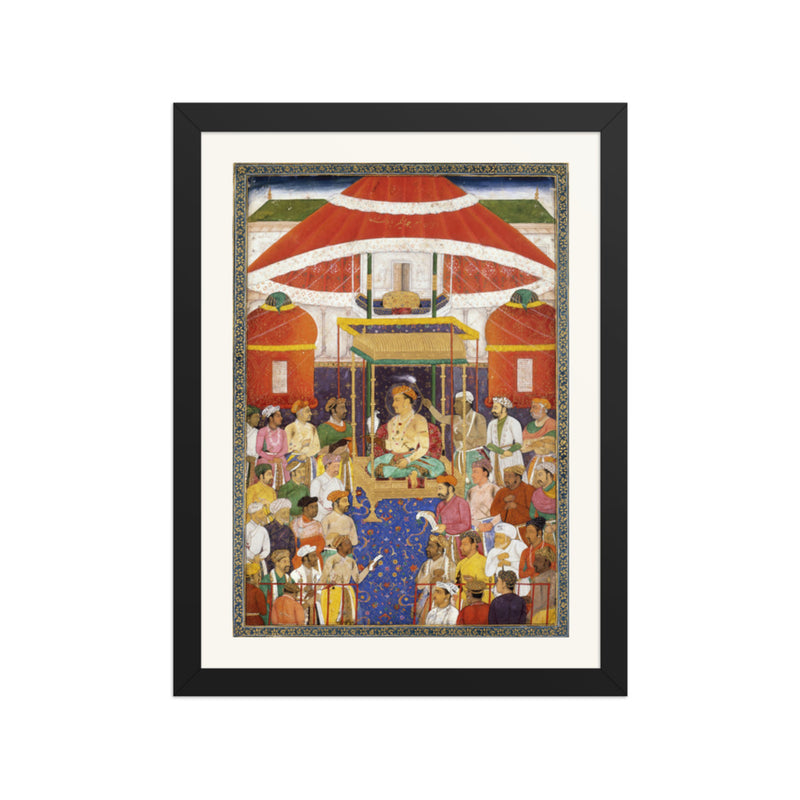 Jahangir's Darbar — Imperial Court Audience | Restored Mughal Wall Art