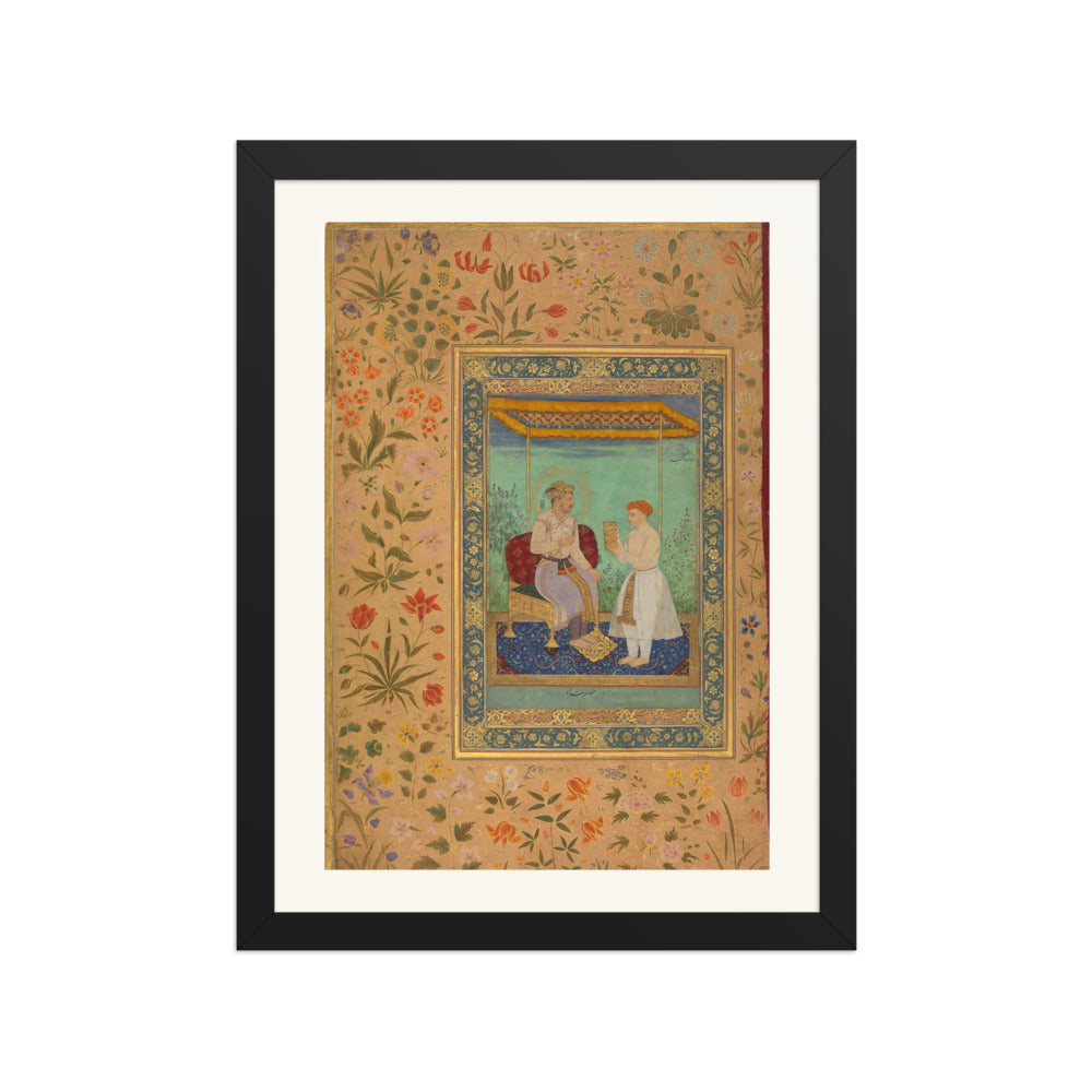 Jahangir and His Vizier I'timad al-Daula — Shah Jahan Album Folio | Restored Mughal Wall Art — view 2