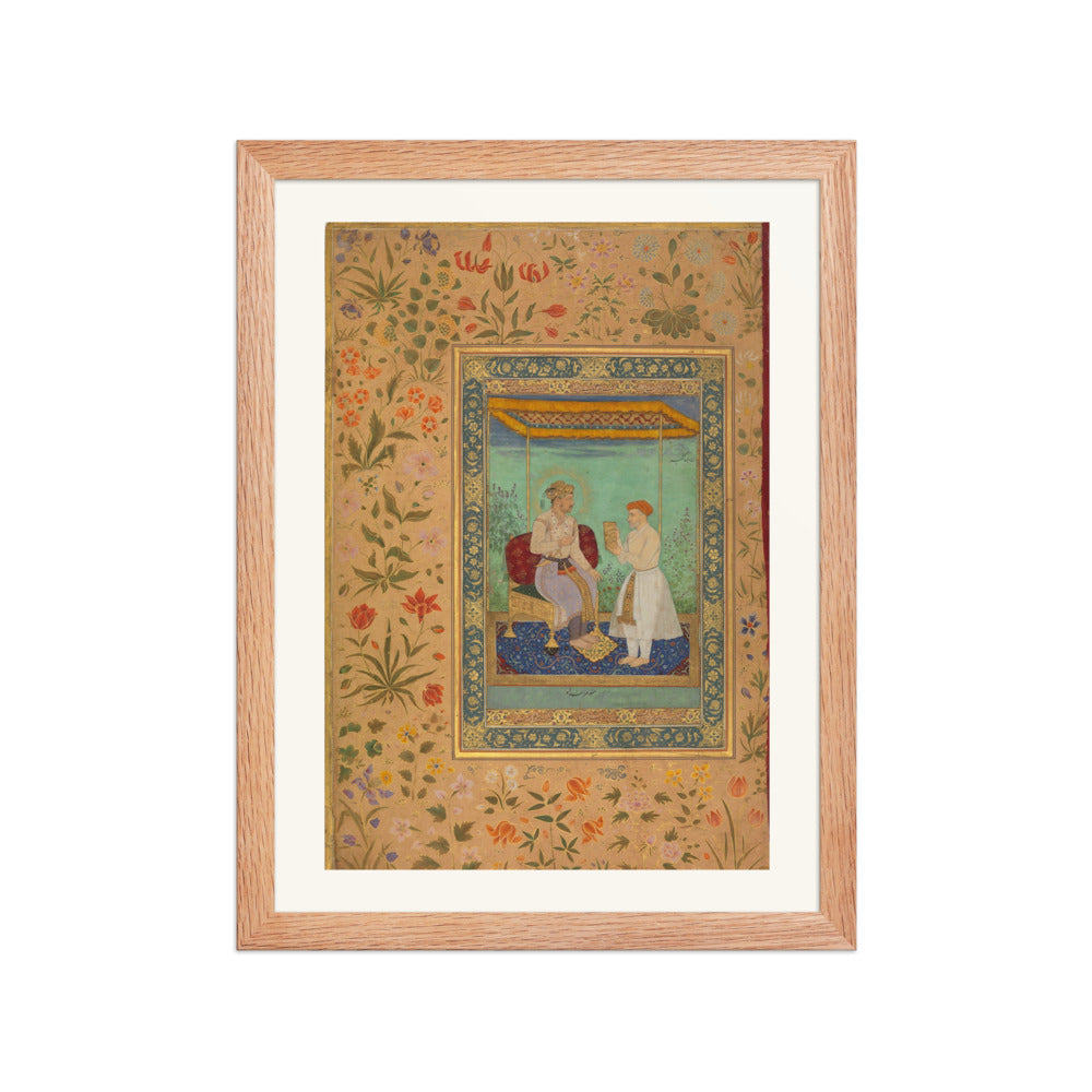 Jahangir and His Vizier I'timad al-Daula — Shah Jahan Album Folio | Restored Mughal Wall Art — view 4