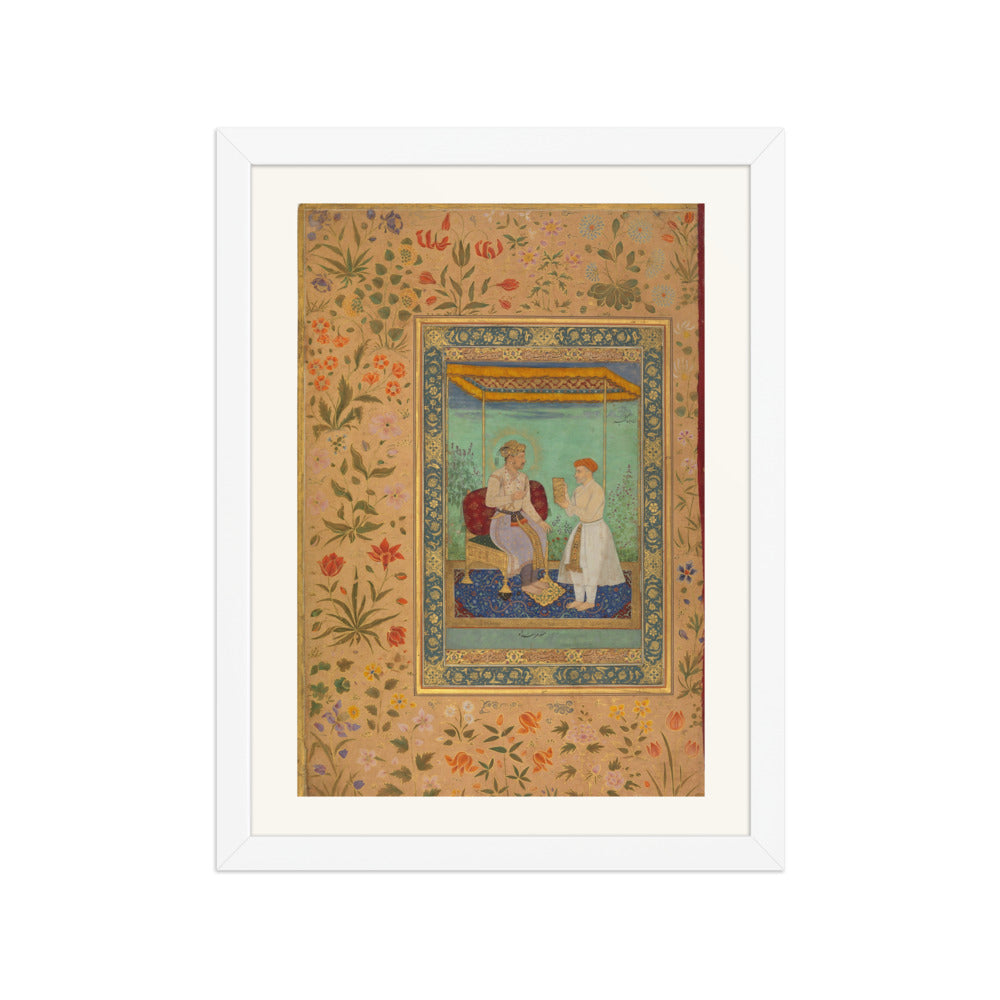 Jahangir and His Vizier I'timad al-Daula — Shah Jahan Album Folio | Restored Mughal Wall Art — view 6