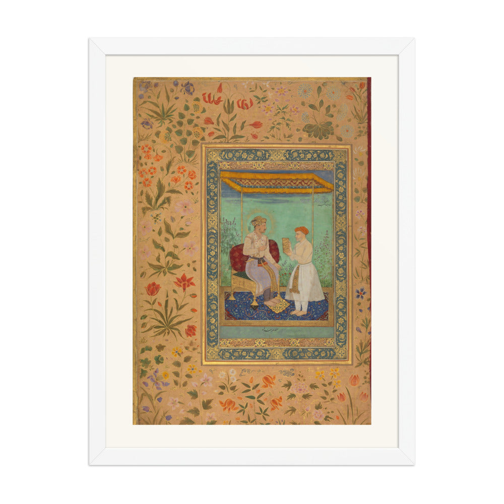 Jahangir and His Vizier I'timad al-Daula — Shah Jahan Album Folio | Restored Mughal Wall Art — view 5