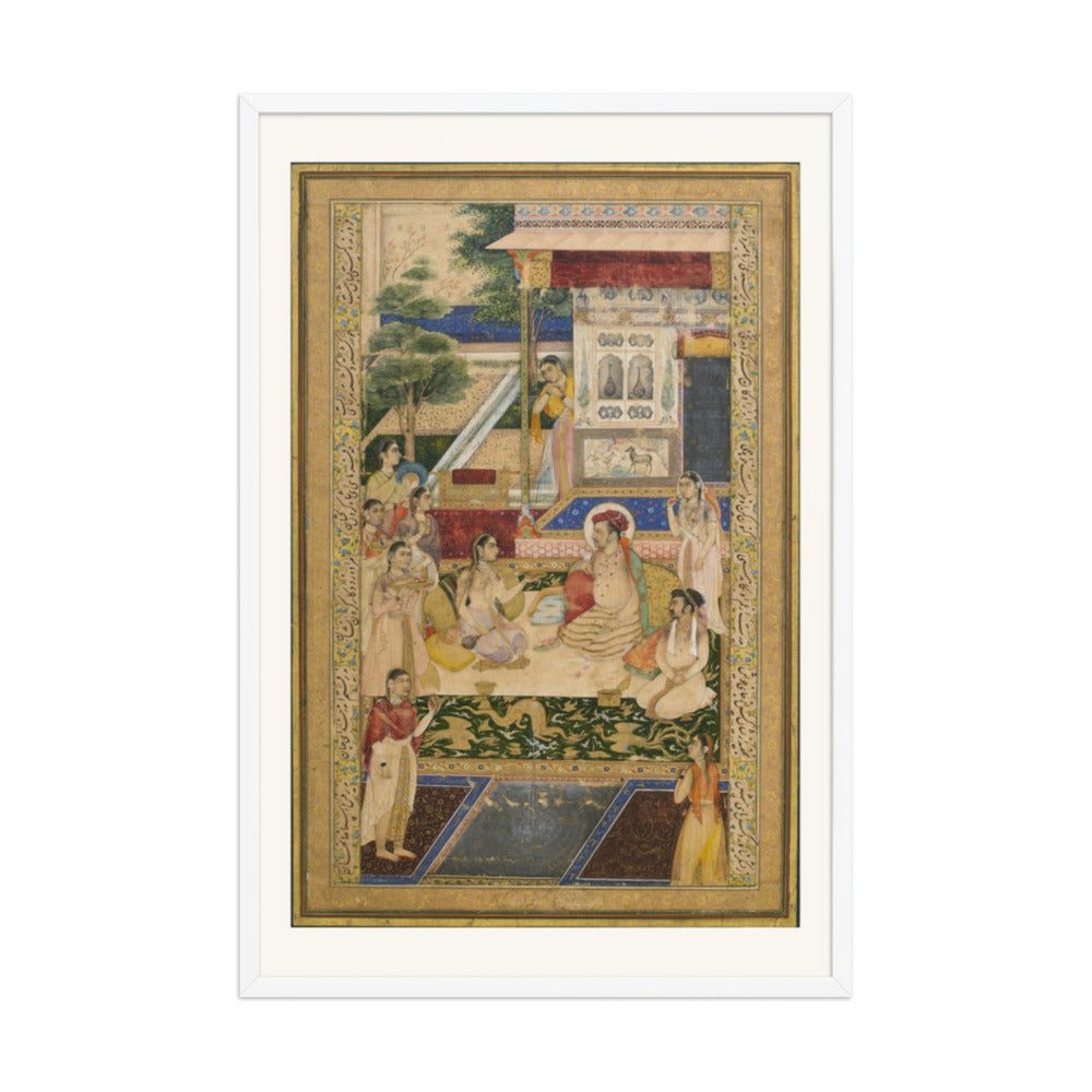 Jahangir and Prince Khurram Entertained by Nur Jahan | Restored Mughal Wall Art — view 9