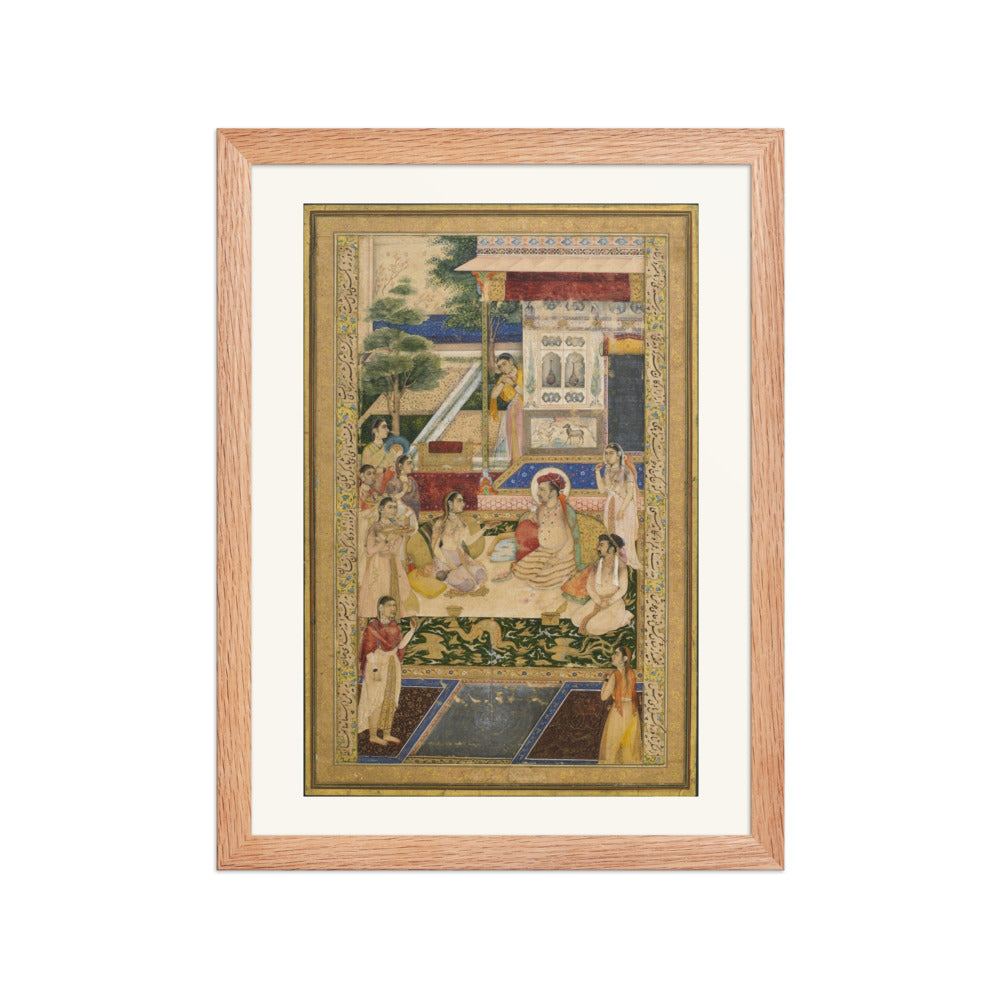 Jahangir and Prince Khurram Entertained by Nur Jahan | Restored Mughal Wall Art — view 4