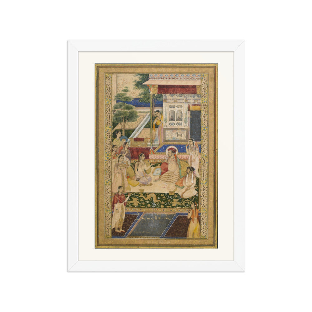 Jahangir and Prince Khurram Entertained by Nur Jahan | Restored Mughal Wall Art — view 6