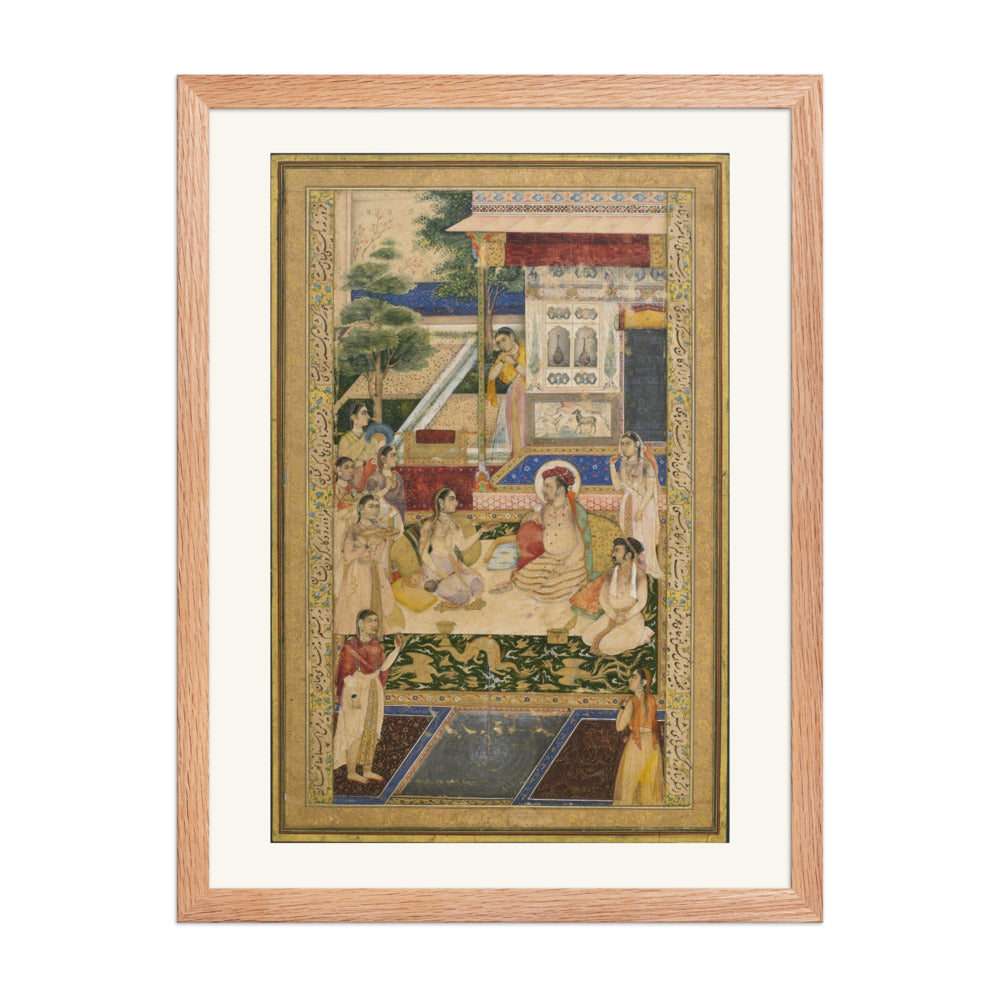 Jahangir and Prince Khurram Entertained by Nur Jahan | Restored Mughal Wall Art — view 3