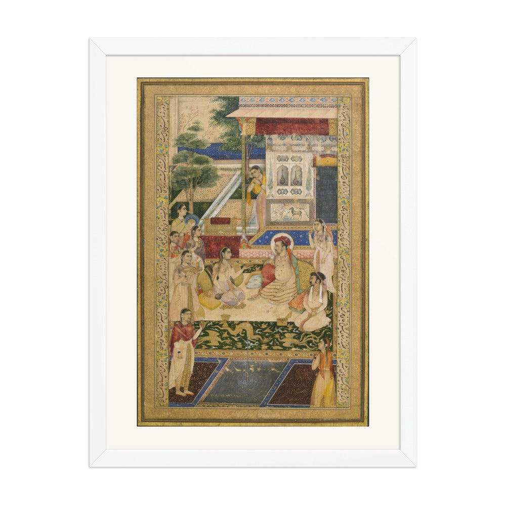Jahangir and Prince Khurram Entertained by Nur Jahan | Restored Mughal Wall Art — view 5