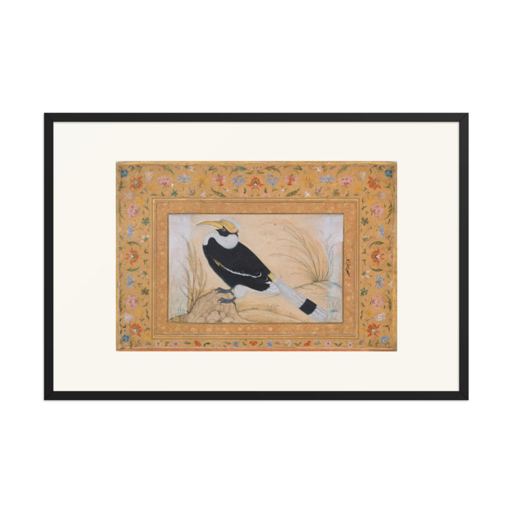 Great Hornbill, by Ustad Mansur | Restored Mughal Wall Art — view 8